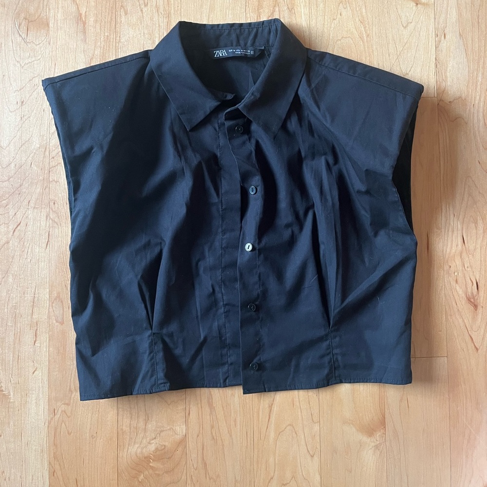 Zara button down tank